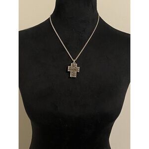 Brighton Crystal Rocks Cross Retired Pendant Necklace